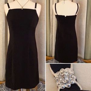CDC Little Black Dress Rhinestones Cocktail 2P
